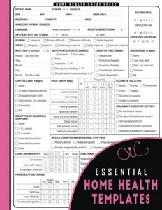 Essential Home Health Templates: Pre-Filled Sheets for Accurate Patient Care - Picture 1 of 1