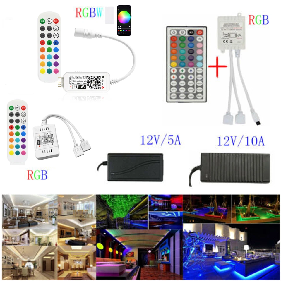 LED Streifen WIFI RGB RGBW WIfI Kontroller IR Controller Android IOS Echo Alexa - Imagen 1 de 1