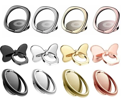 Cell Phone Ring Holder Universal 360° Metal Plate Hold Finger Stand Butterfly🔵 - Image 1 of 4