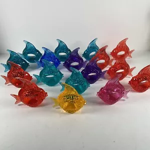 VTG Napkin Rings Angel Fish Lucite Lot Of 17 - Picture 1 of 8