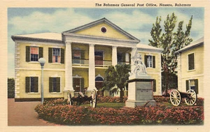 Nassau, Bahamas Oficina General de Correos postal lino edificio gubernamental - Imagen 1 de 2