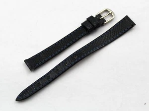 Cinturino Vera Pelle Lucertola 10/8mm Blu Scuro Accessori Ricambi Donna Elegante - Imagen 1 de 3