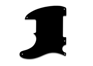 Telecaster Tele Esquire Guitar Pickguard • 5 Hole • Black Thin • Left Handed - Picture 1 of 1