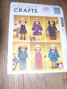 NEU, UNGESCHNITTEN McCalls 2506 18" Puppenkleidung Muster Einheitsgröße - Bild 1 von 1