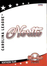 2018 Carolina League All-Stars Choice #NNO North Logo Checklist NM Baseball Card