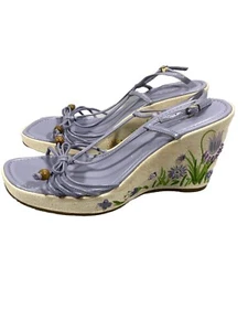 Sandalias Stefanie Apostrophe Lavander cuña para mujer con diseño de cuentas. Talla 8 M - Imagen 1 de 16