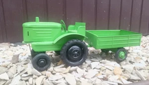 Vintage collectible toy Tractor with trailer USSR (789) - Bild 1 von 3