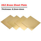 H62 Brass Sheet Plate Metal Panel Board Thick 0.5mm-6mm & Sizes Guillotine Cut