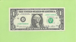 1985 ..UNCIRC $1 J 6967 0080 B .... 1985 $1 J-B BONITO BILLETE FRANCO - Imagen 1 de 2