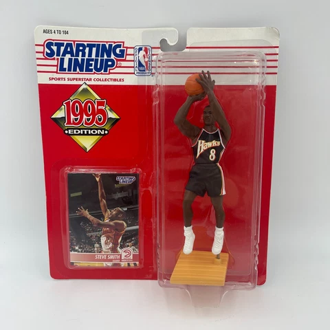1995 Starting Lineup Steve Smith Atlanta Hawks SLU Kenner Sports Figure Cover
