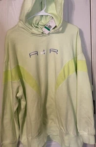 Nike Air neongrün Pullover Sweatshirt Training Top Gr. Large Hoodie SCHÖN - Bild 1 von 5