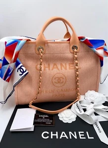 CHANEL SHOPPER DEAUVILLE IN ORANGE   - Picture 1 of 10