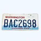  United States Washington Evergreen State Passenger License Plate BAC2698