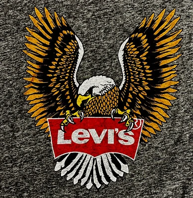 Camiseta para mujer Levi's gris mediana manga corta gráfico logotipo de águila Foto 1 de 4