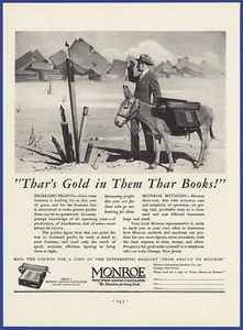 Anuncio impreso Monroe de colección 1931 máquinas de cálculo de adición negocios efímero años 30 - Imagen 1 de 1