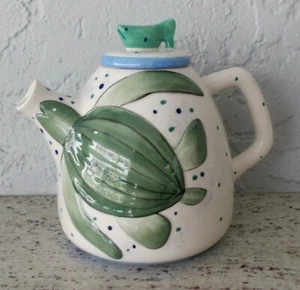 NEW BLUE SKY LEATHERBACK TURTLE TEAPOT by DIANE - Picture 1 of 3