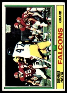 1974 Topps Dennis Havig Atlanta Falcons #426 - Imagen 1 de 2