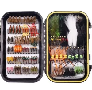 120 Piece Dry Fly, Nymph and Streamer Assortment with Box - Fly Fishing Lure Set - Picture 1 of 1