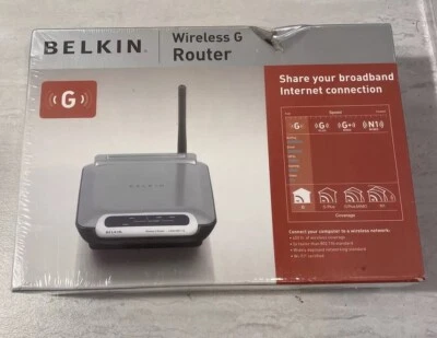 Belkin Wireless G Router 54 Mbps 4-Port 10/100  F5D7230-4 New Sealed in Box 2007 - Image 1 of 4