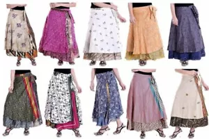 Women Swimwear Bikini Cover Up Beach Sarong Dress Sari Casual Wrap Skirt Silk - Foto 1 di 48