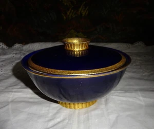 LATA TAPA LATA DE CONFECCIÓN AZUL COBALTO GRAF de HENNEBERG PORCELANA - Imagen 1 de 4