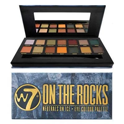 W7 Makeup ON THE ROCKS Neutral On Ice 14  Colour EyeShadow Palette New - Image 1 of 4