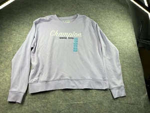 Champion Lilac Fleece Pullover Logo Sweatshirt Women's XL NEW - Picture 1 of 4