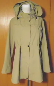 Coldwater Creek Trench Coat Jacket Womans Beige Cinch Waist RAIN COAT WIND BR~MP - Picture 1 of 12