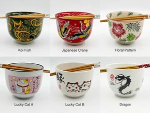 Cuenco de cerámica japonés de fideos Ramen Udon de 5" - Imagen 1 de 15