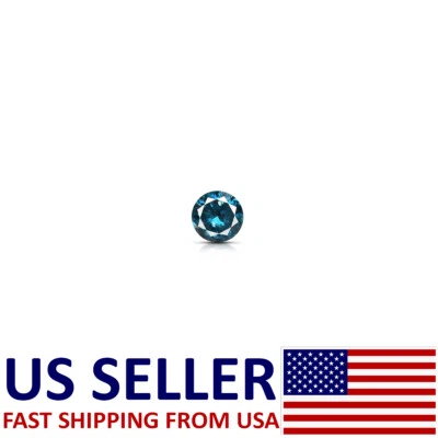 0.38 Cttw / 3pc Solitaire Loose Round Diamond Blue color enhanced (0.37- 0.39 Ct - Image 1 of 4