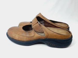 Merrell Womens Size 6 Shoes Topo Clutch Deer Tan Leather Clogs Mule Slides  - Picture 1 of 8