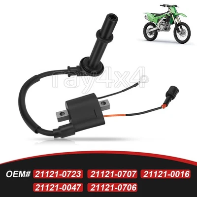 点火线圈 21121-0723 适用于川崎 KX250F 2017-2019 KX450F KLX450R 2006-2019 — 第 1/4 张图片
