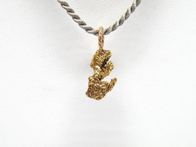 Genuine Natural Alaskan - Yukon Gold nugget Pendant with large round solid bail - Image 1 of 4