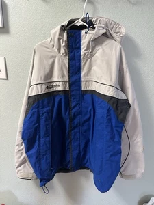 Columbia Ski Vertex Core Bugaboo Jacket Shell Men's  Hooded Blue  Beige Mens XL - Picture 1 of 3