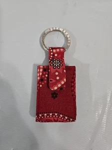 Vera Bradley MESA ROT Mini Fotoalbum Clip Schlüsselanhänger Schlüsselring 1,25”x1,75” rot - Bild 1 von 4