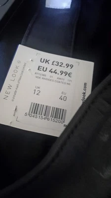 ladies black new look size 12 leather look skirt new with tags - Image 1 of 4