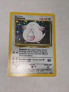 CHANSEY 3/102 BASE SET UNLIMITED HOLO RARE 1999 WOTC POKÉMON LP .T19 - Picture 1 of 11