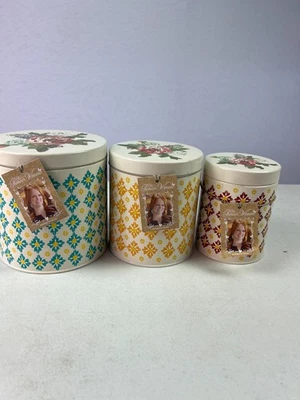 Pioneer Woman 6 PC Canister Set Tin Floral/Geometric Design - Image 1 of 4
