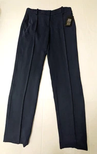 ETCETERA Mazarine Damen plissierte marineblaue Hose Liz Fit niedriger Bund Größe 4 brandneu - Bild 1 von 9