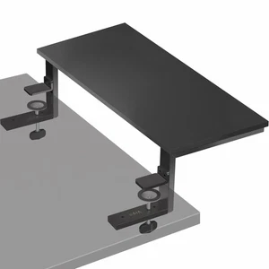 VIVO Black 22" Clamp-on Desk Extension Shelf for Monitor, Laptop, Printer - Picture 1 of 8