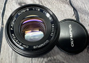 Olympus OM System Zuiko Auto-S 1:1.8 f=50mm Camera Lens Made In Japan with caps - Picture 1 of 18