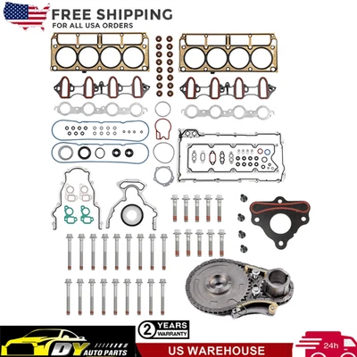 MLS Full Cylinder Head Gasket Set with Retainer Plate Gasket for  Chevy GMC 5.3L Foto 1 de 4