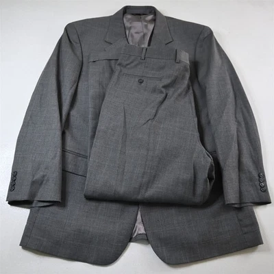 Jos. A. Bank 46L 38x30 Gris Lana Cachemira Ventana Hombres Chaqueta Pantalones Traje Foto 1 de 4