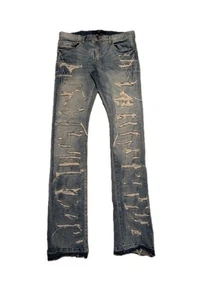 Jordan Craig Legacy Edition Jeans 34x38 Mens Martin Stacked Distressed Blue - Picture 1 of 21