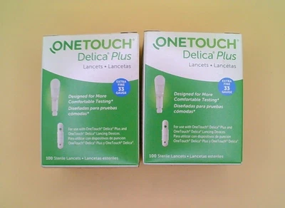 Ланцеты OneTouch Delica Plus 100 карат сверхтонкие 33 калибра 200 всего *лот из 2* 11/25 - Изображение 1 из 3