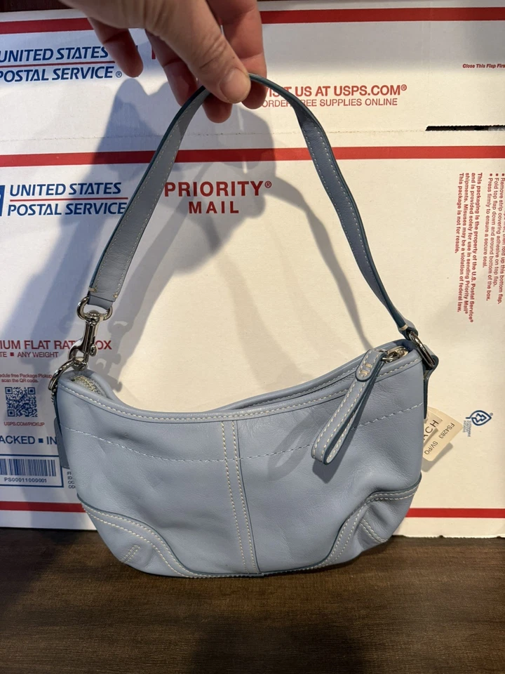 Coach Y2K Vintage 2005 Azul Hielo Hobo Soho A053-4283 Foto 1 de 4