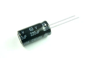 6pcs Illinois Capacitor  220uF 63v 105C Radial Electrolytic CKHM - Picture 1 of 1