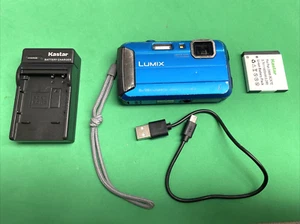 WORKING Panasonic Lumix DMC TS30 Compact Digital Camera Blue - Picture 1 of 14