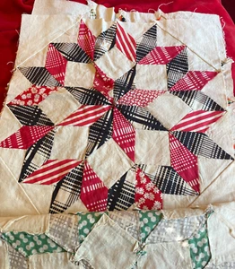 Vintage Hand Stitched Lot of 3 Pillow Blocks - Picture 1 of 11