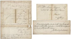 1809 – Turned Letter from and to the Captain of the Pioneer Steamboat Phoenix - Picture 1 of 1